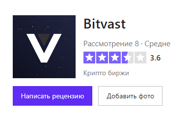 Ниже вы можете самостоятельно ознакомится с выставленным рейтингом компании Bitvast